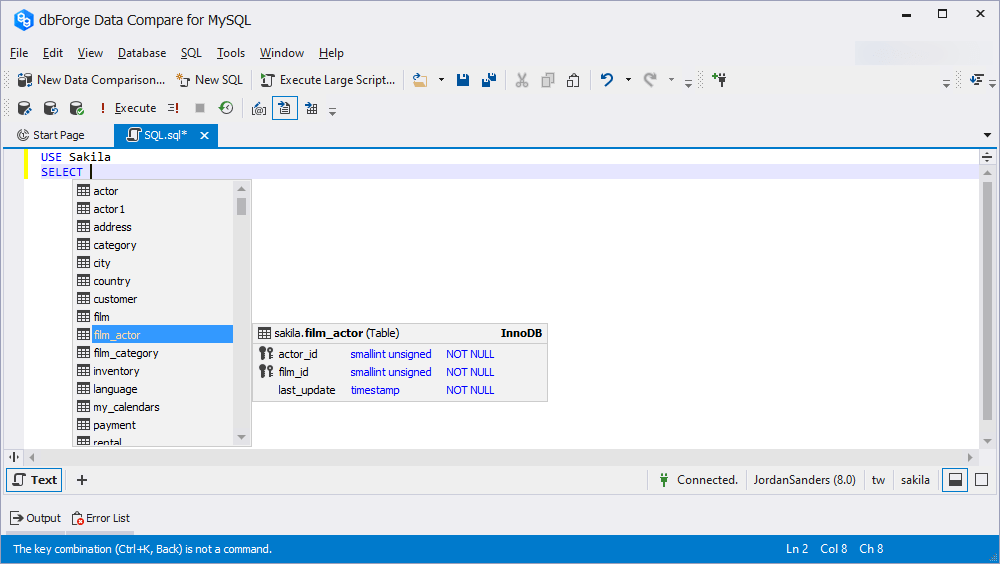 Write SQL statements