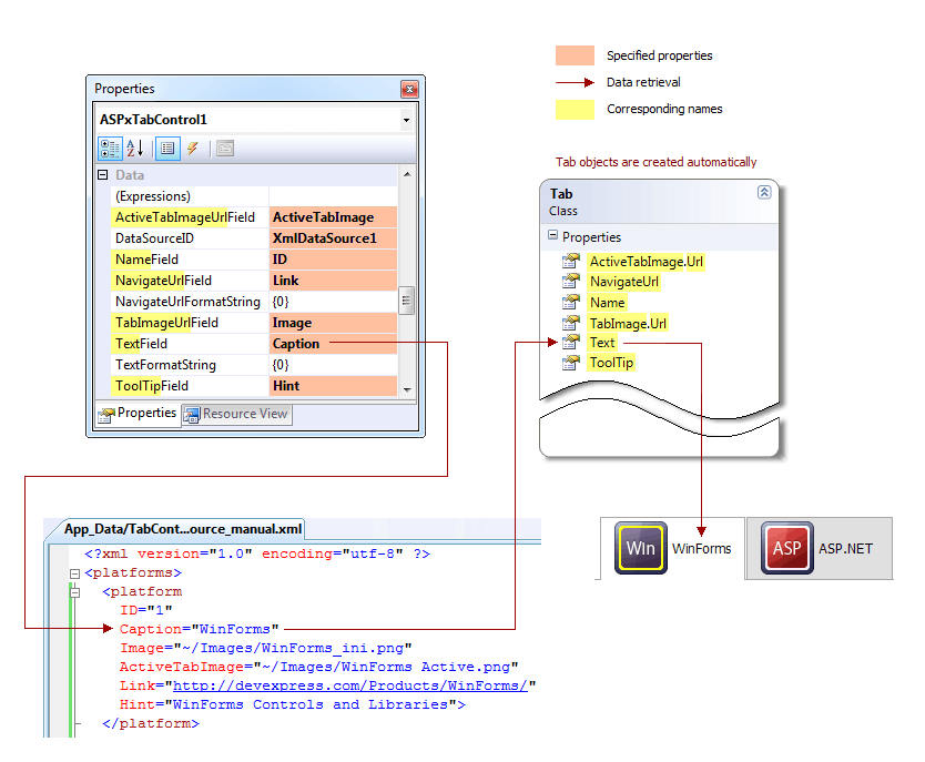Data Binding Using Mapping Properties  Forms Controls