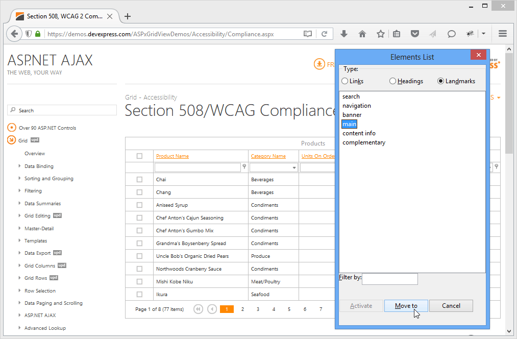 How To Divide a Page into Regions using ARIA Landmark Roles