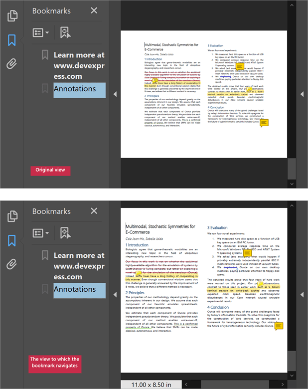 Bookmarks in PDF Documents Office File API DevExpress Documentation