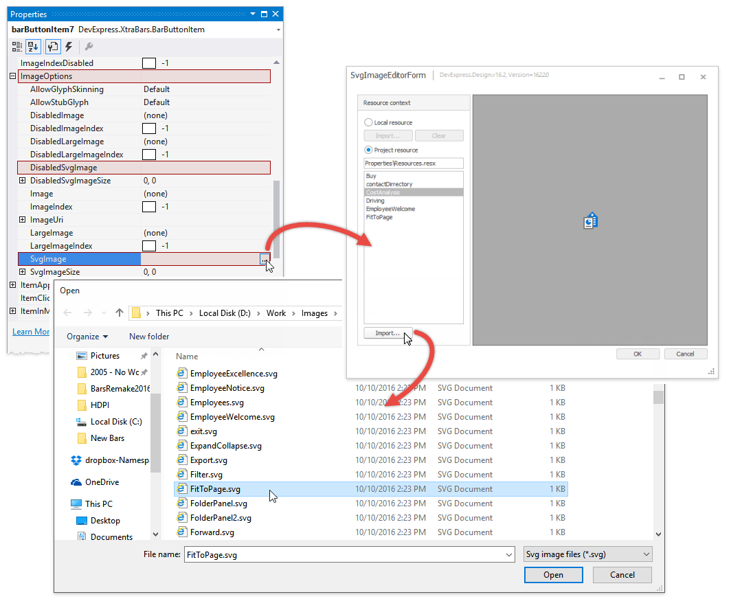 How To Draw and Use SVG Images WinForms Controls DevExpress