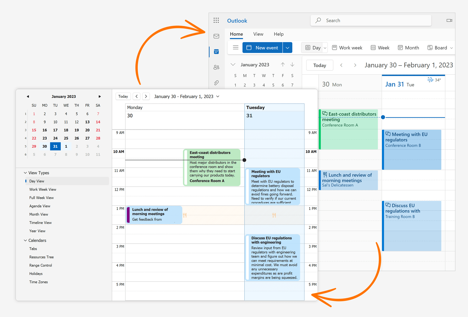 Synchronization with Microsoft 365 Calendars WinForms Controls