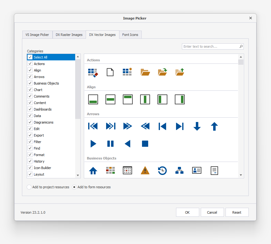 Image Gallery and ContextDependent Images WinForms Controls