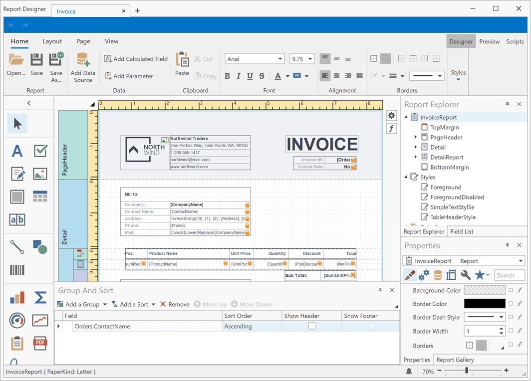 EndUser Report Designer Reporting DevExpress Documentation