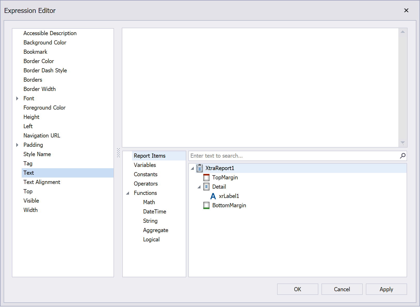 Bind Report Controls to Data Using Expression Bindings | .NET Reporting