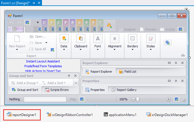 XRDesignMdiController.DefaultReportSettings Property Reporting