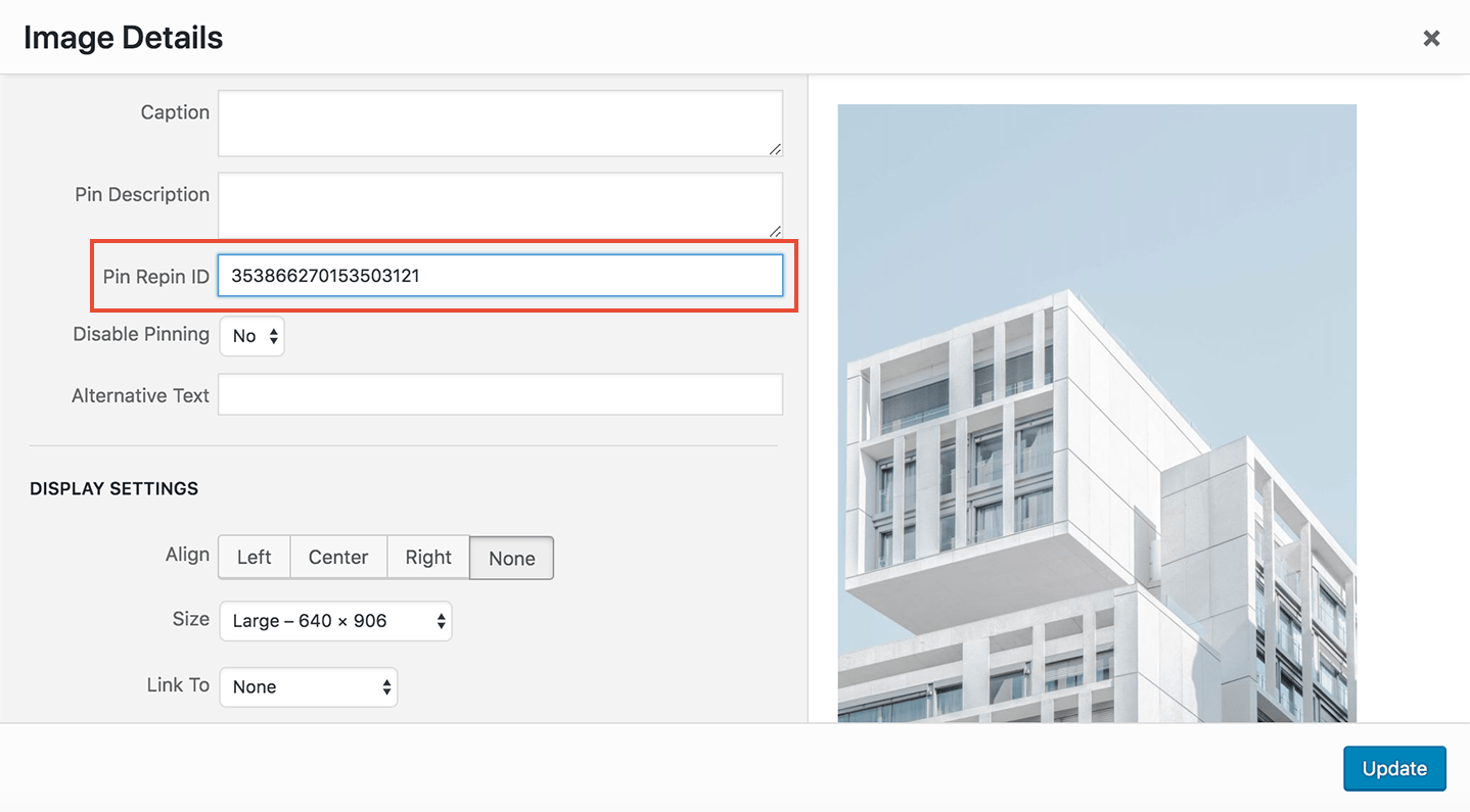 How to add a Pinterest Repin ID to an image DevPups Docs