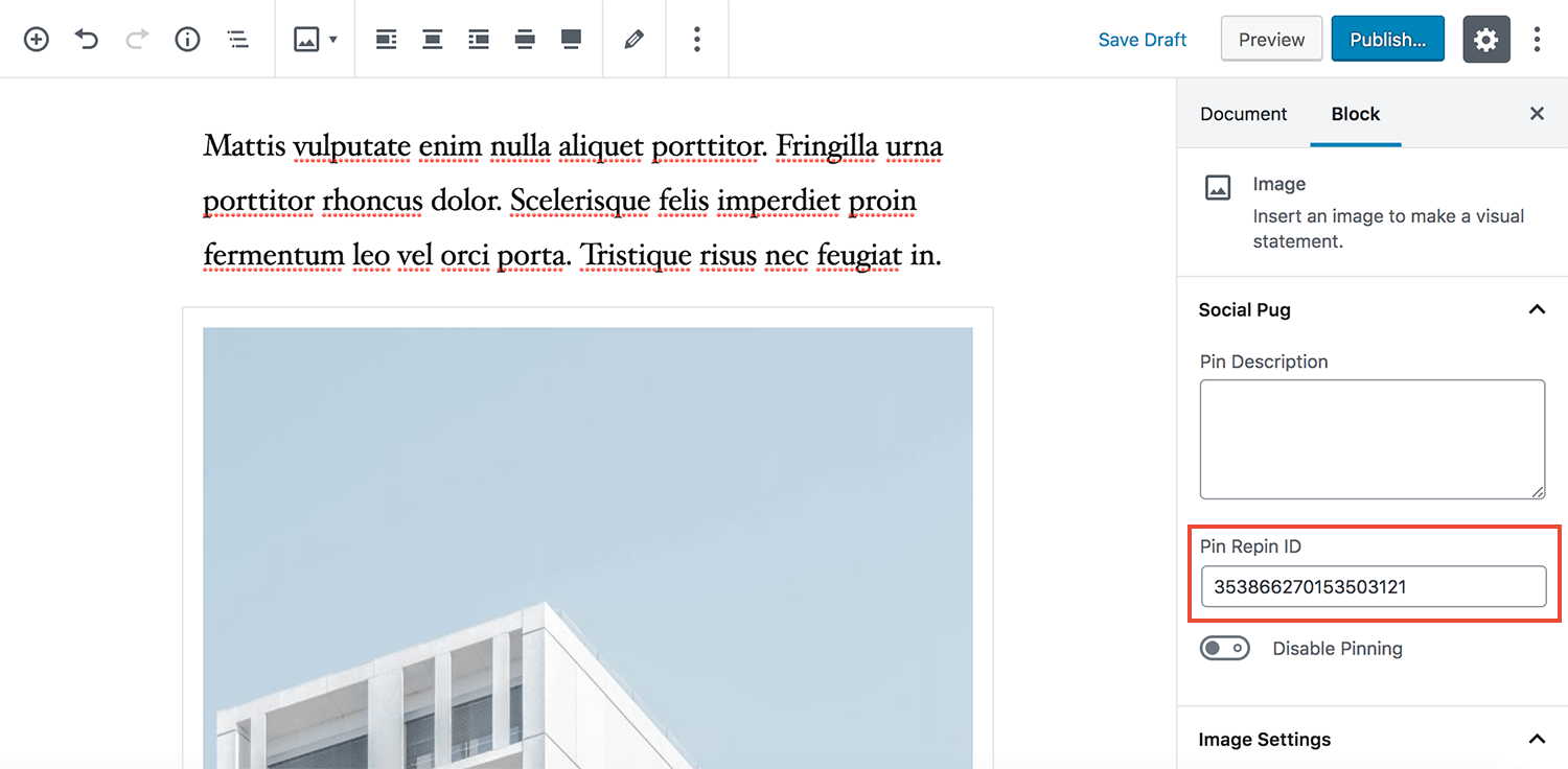 How to add a Pinterest Repin ID to an image DevPups Docs