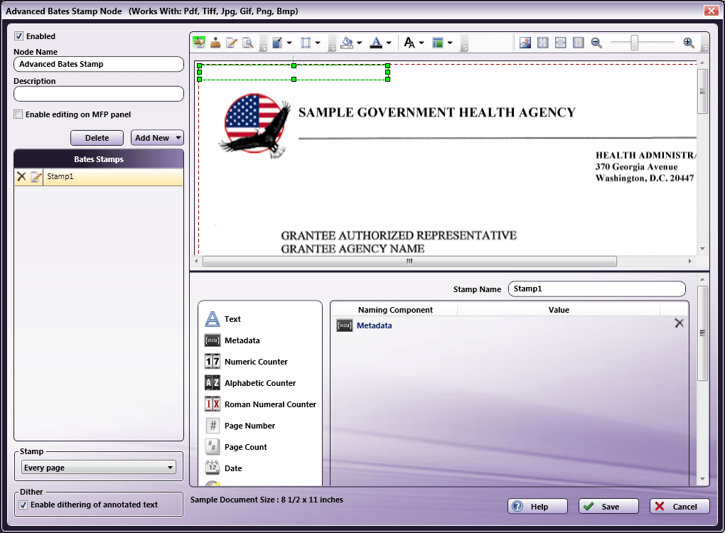 Advanced Bates Stamp