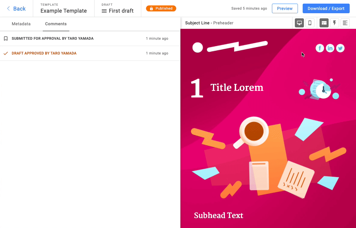 Exporting a Dyspatch Template to Iterable Dyspatch Support