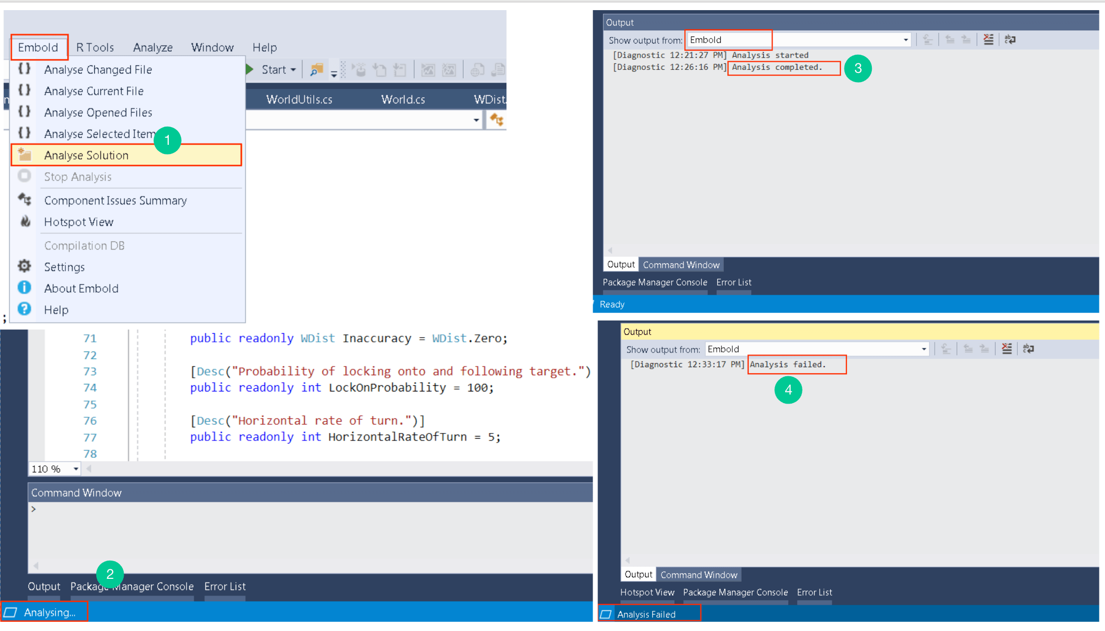 Code Analysis on Visual Studio Plugin Code Quality Docs