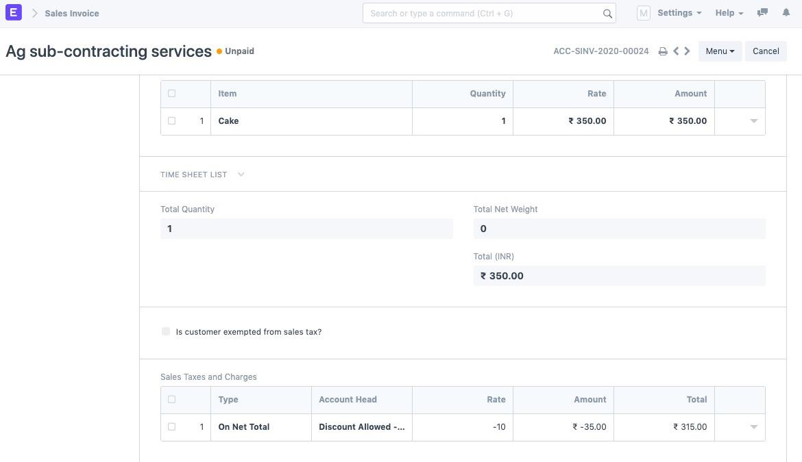 Book discount allowed and received separately