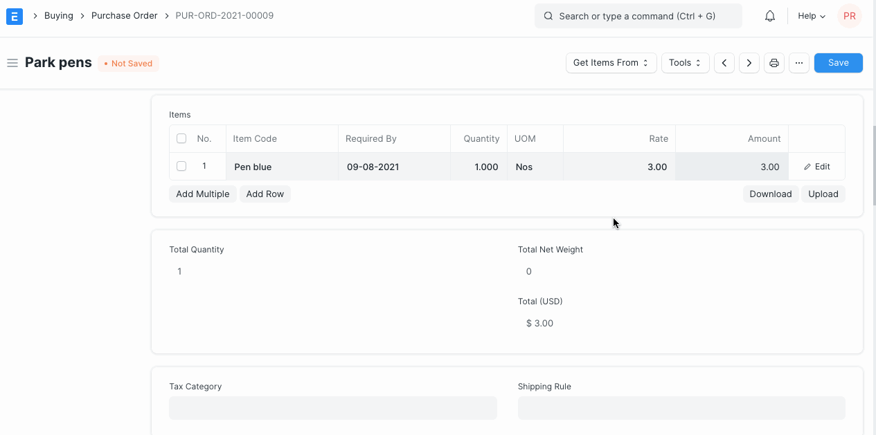 Purchasing in Different UoM
