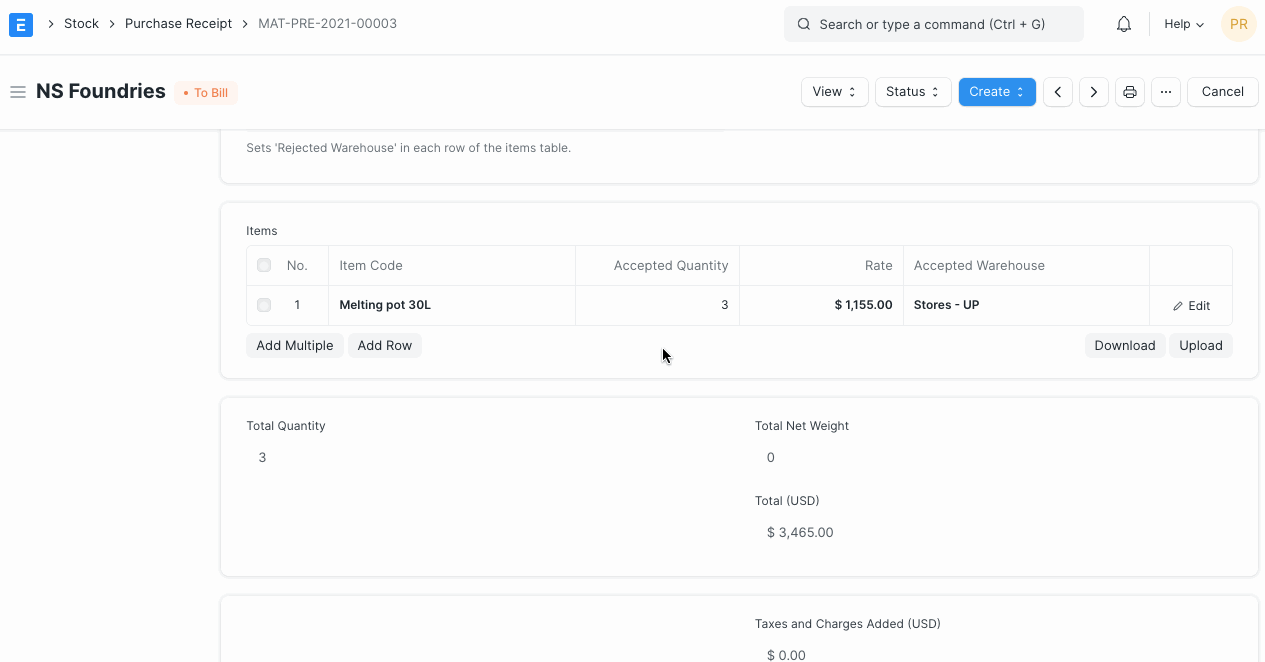 Return Rejected Items