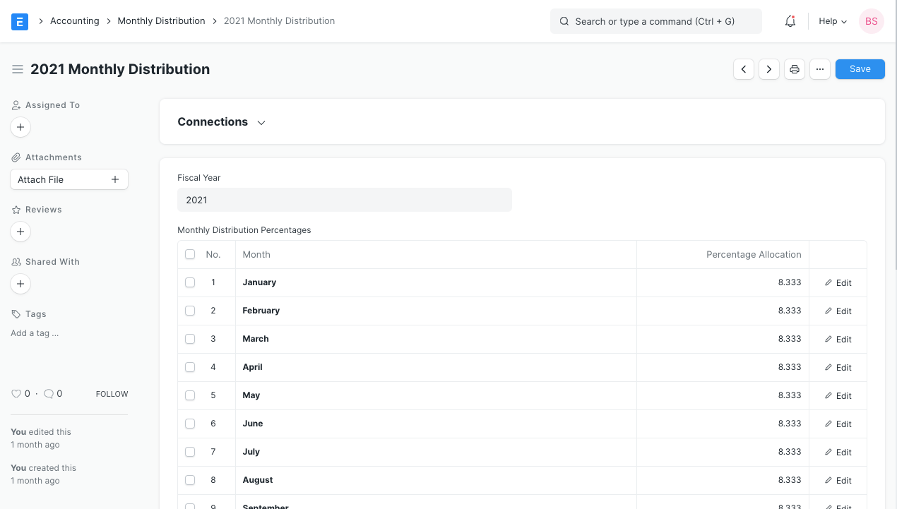 Sales Person Target Allocation