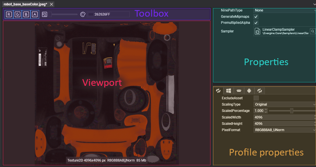 Texture Editor Evergine Doc