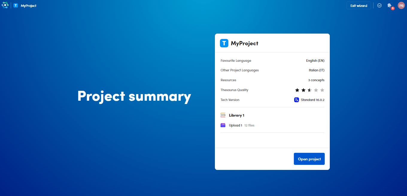 Create a thesaurus project expert.ai Platform Authoring user manual