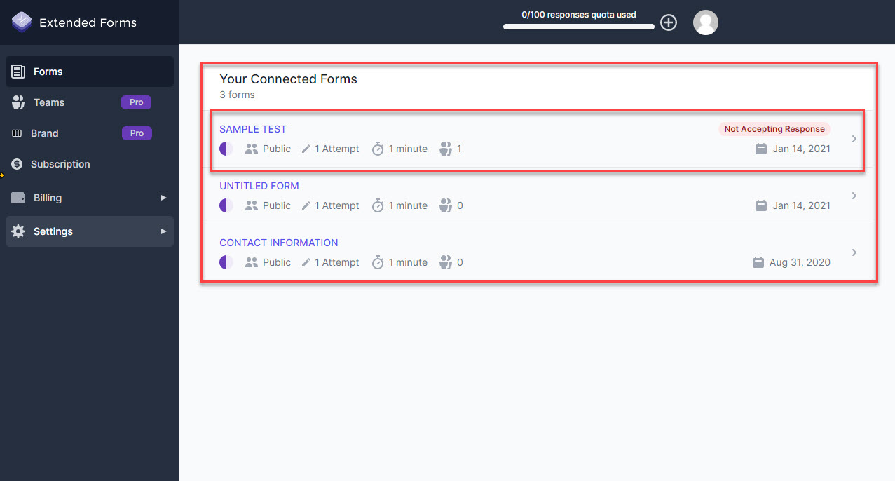 How to Configure Extended Forms Documentation