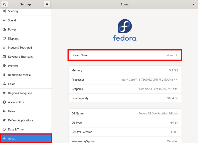 Changing Hostname Fedora Docs