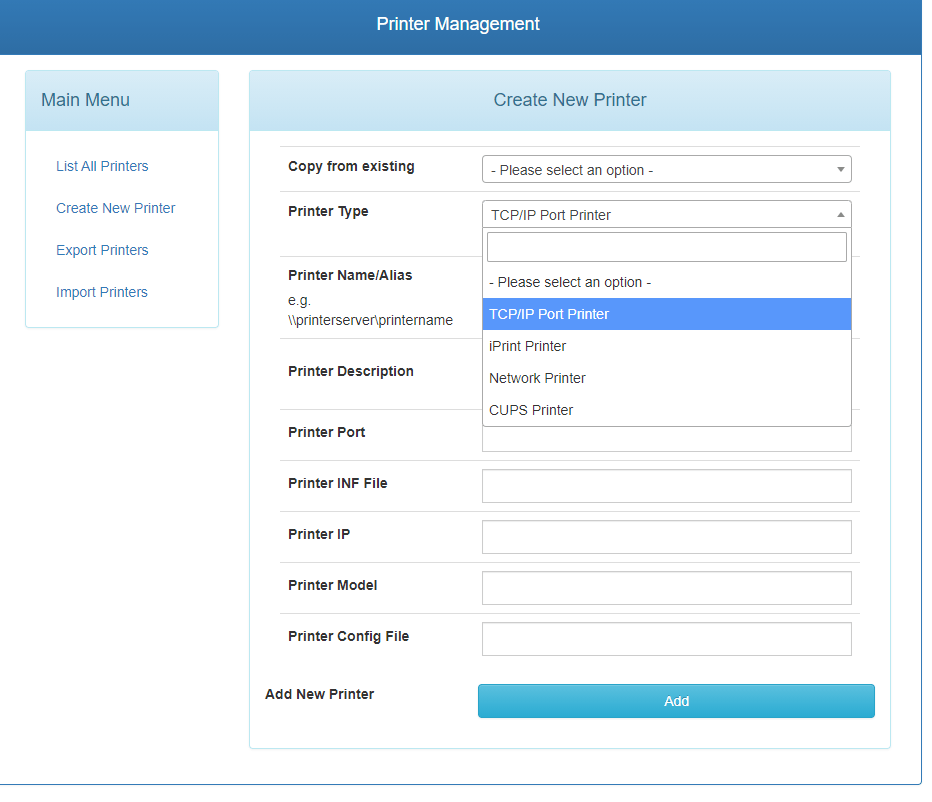 Printer Management — FOG Project 1.5.9 documentation