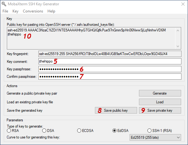 Generate SSH key pair for Windows Nibbler HPC cluster