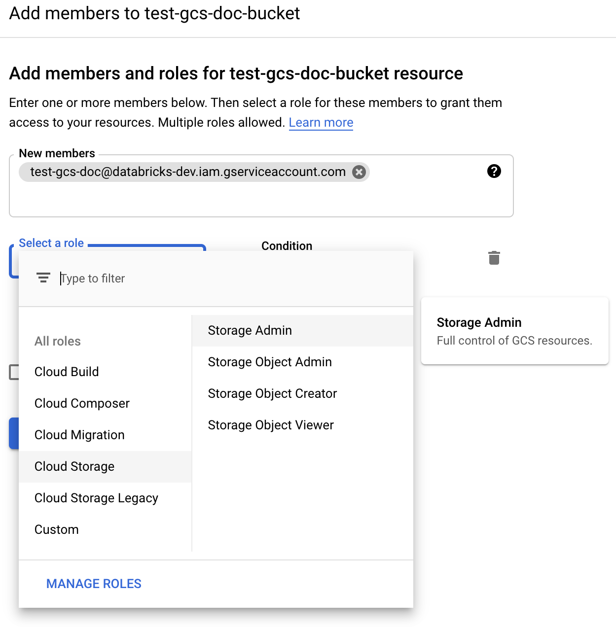Google Cloud Storage Databricks on Google Cloud