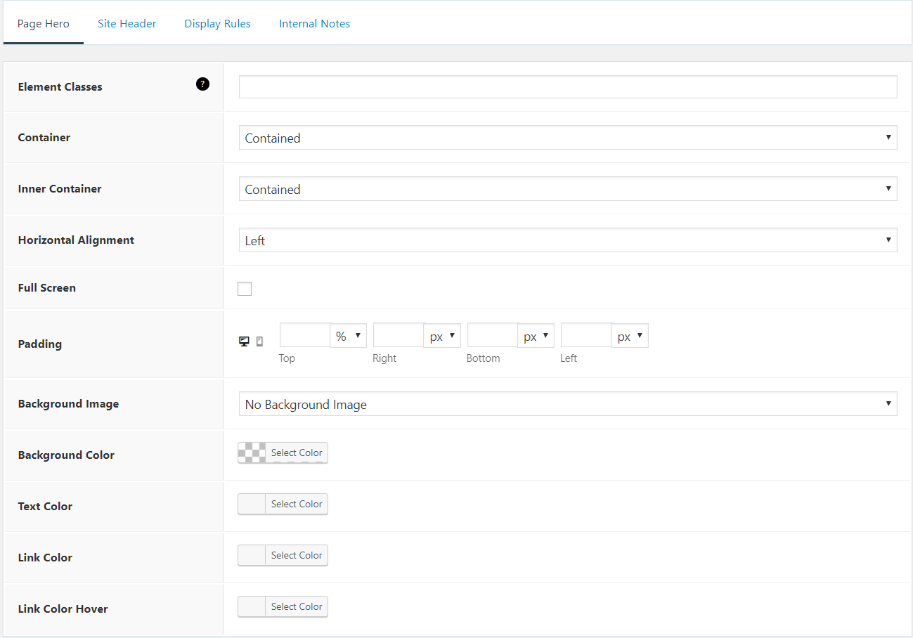 Header Element Overview Documentation