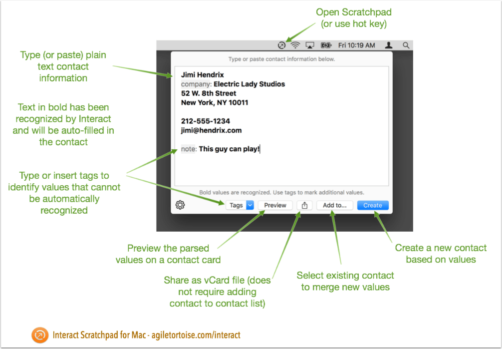 Interact Scratchpad Drafts User Guide