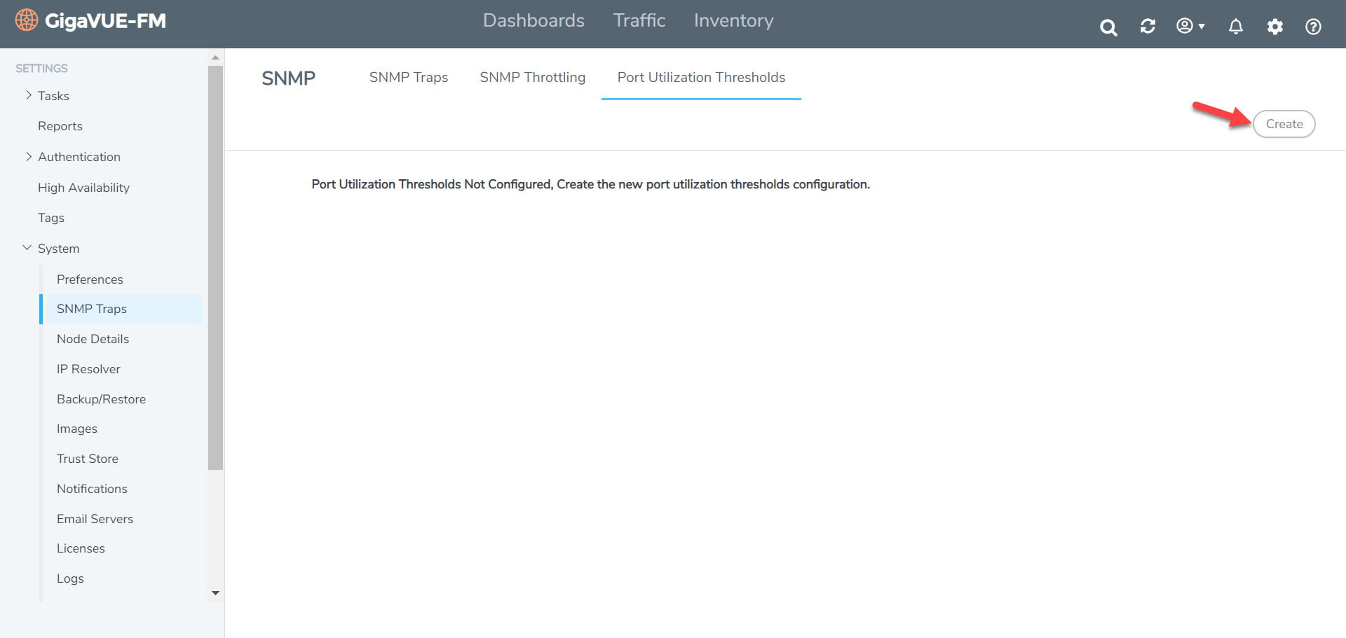 Port Utilization Threshold