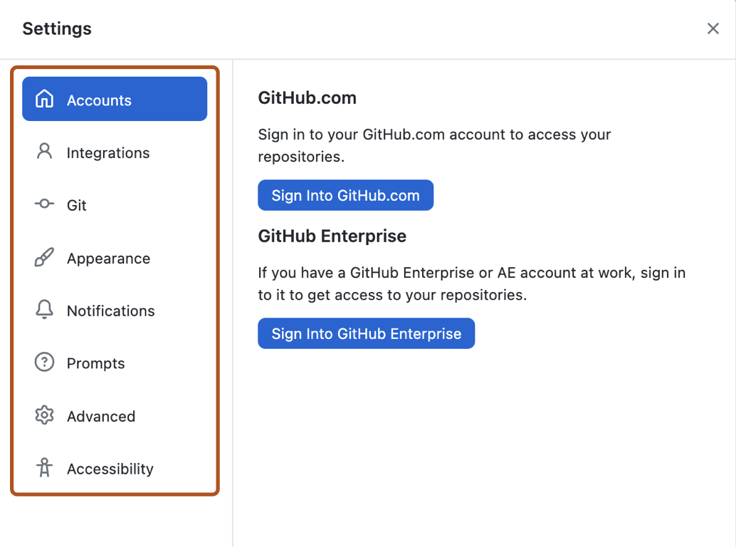 Configuring basic settings in GitHub Desktop GitHub Docs