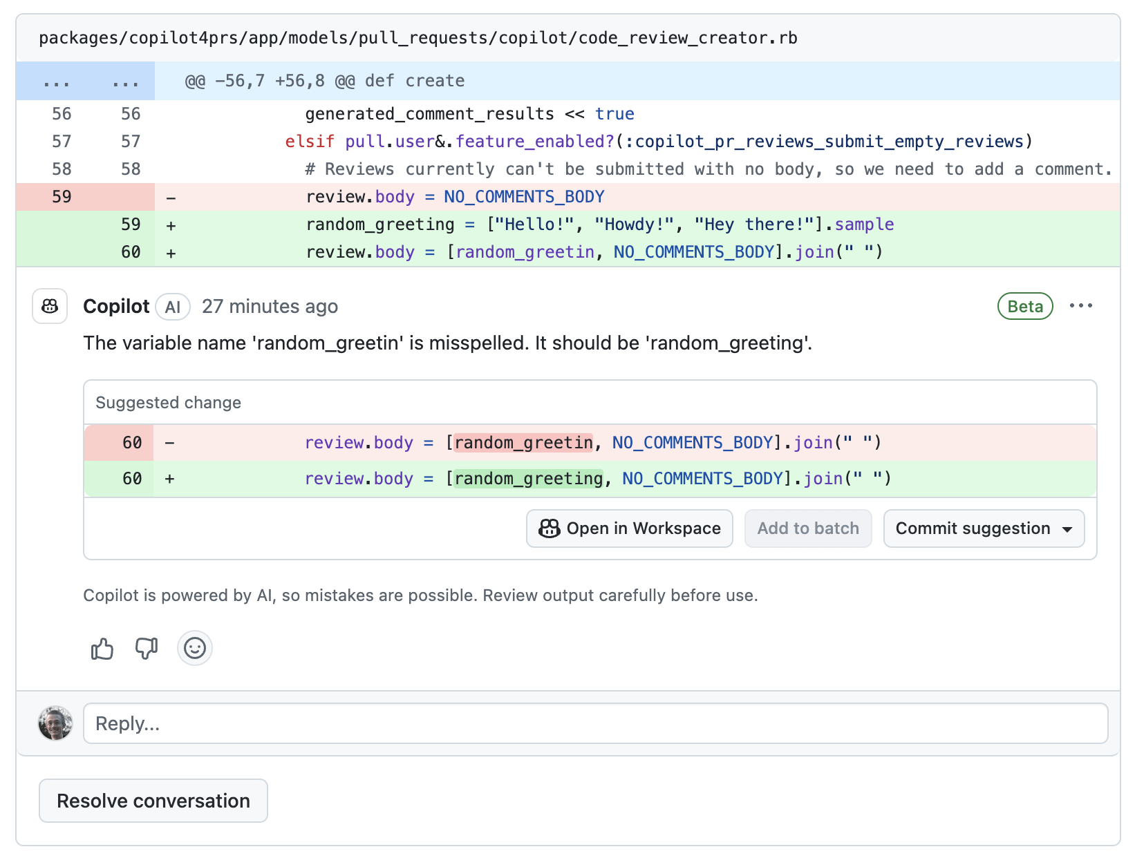Using GitHub Copilot code review GitHub Docs