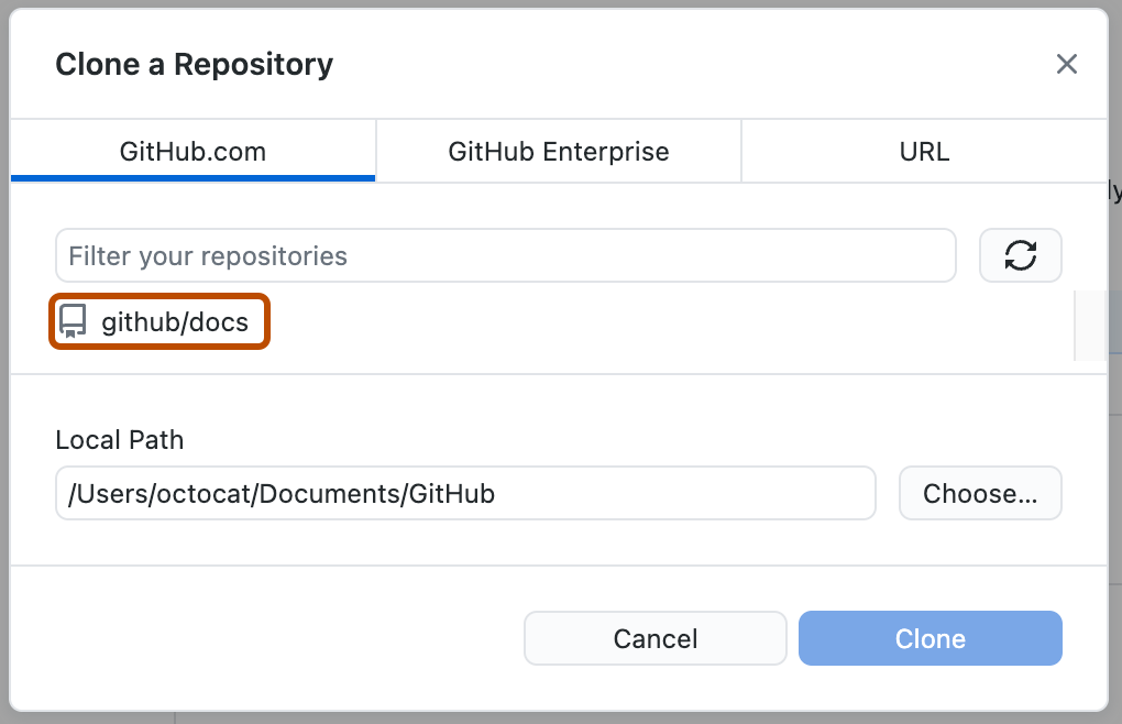 Repositories von GitHub Desktop klonen und per „Fork“ kopieren GitHubDokumentation