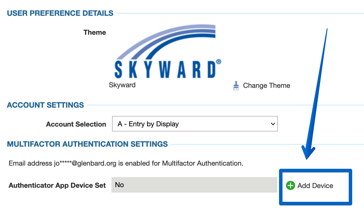 Signing into Skyward with Two Factor Authentication (2FA) DOCS(06)