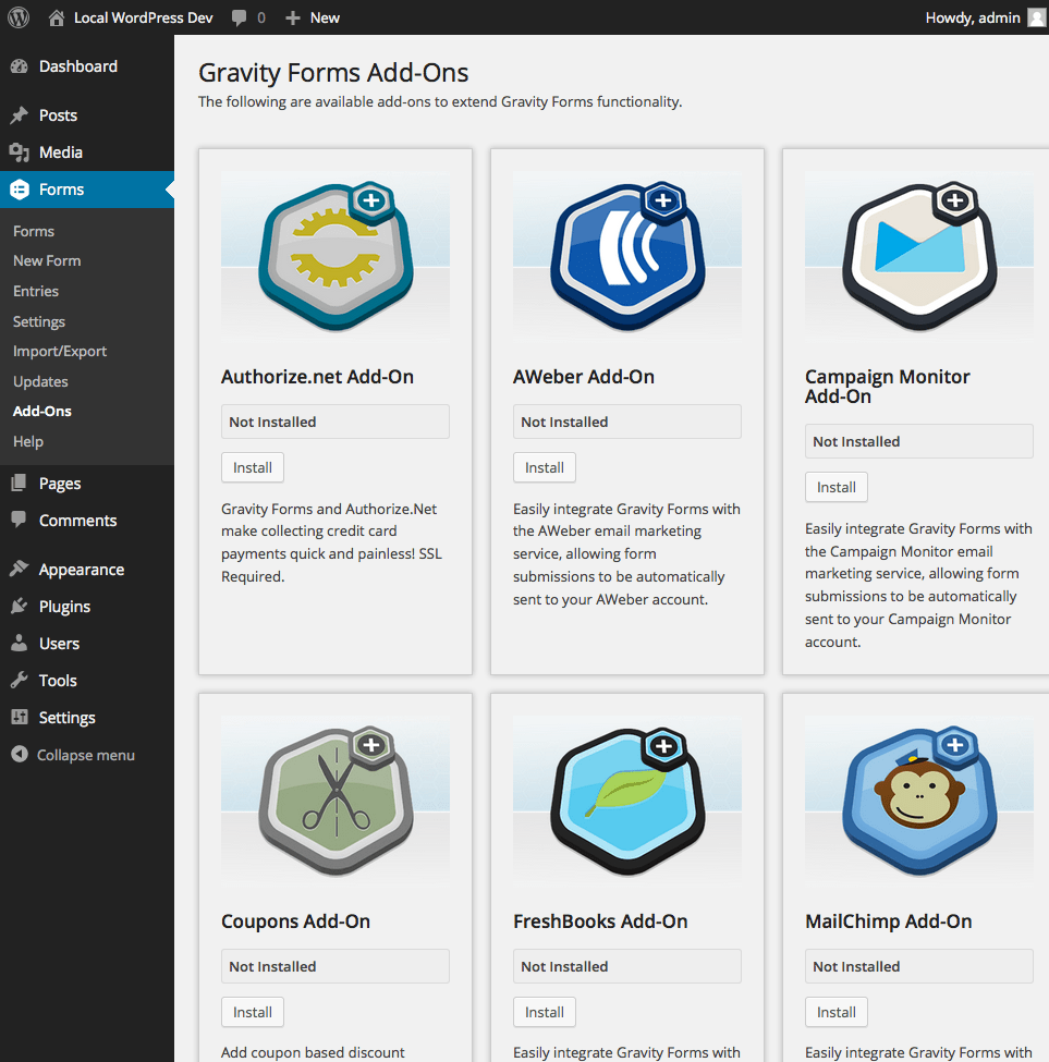 Installing a Gravity Forms AddOn Gravity Forms Documentation