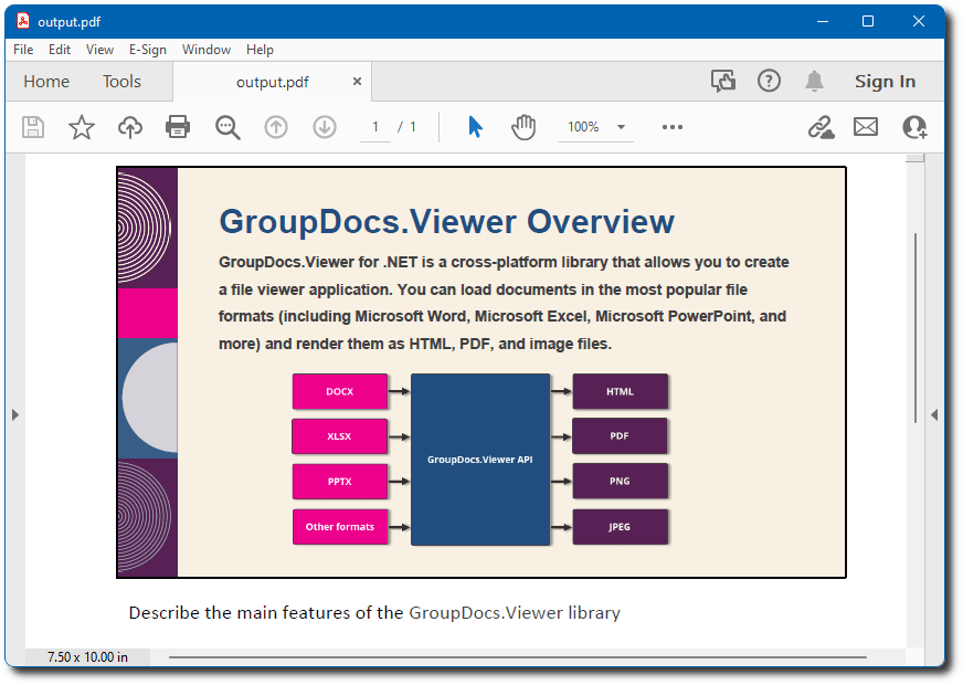 Render PowerPoint presentations as HTML, PDF, and image files