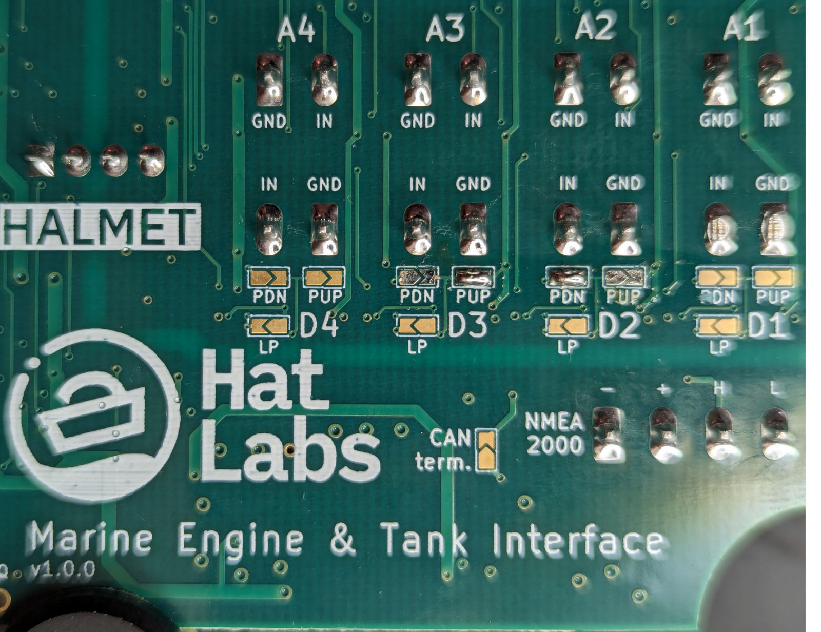 Usage HALMET Hat Labs Marine Engine & Tank interface