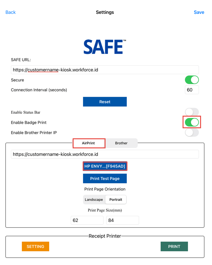 Configure a Brother Printer via AirPrint HID Visitor Manager Help Center