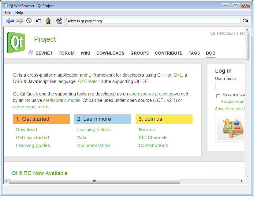  Browser Example (ActiveQt) Active Qt 5.8