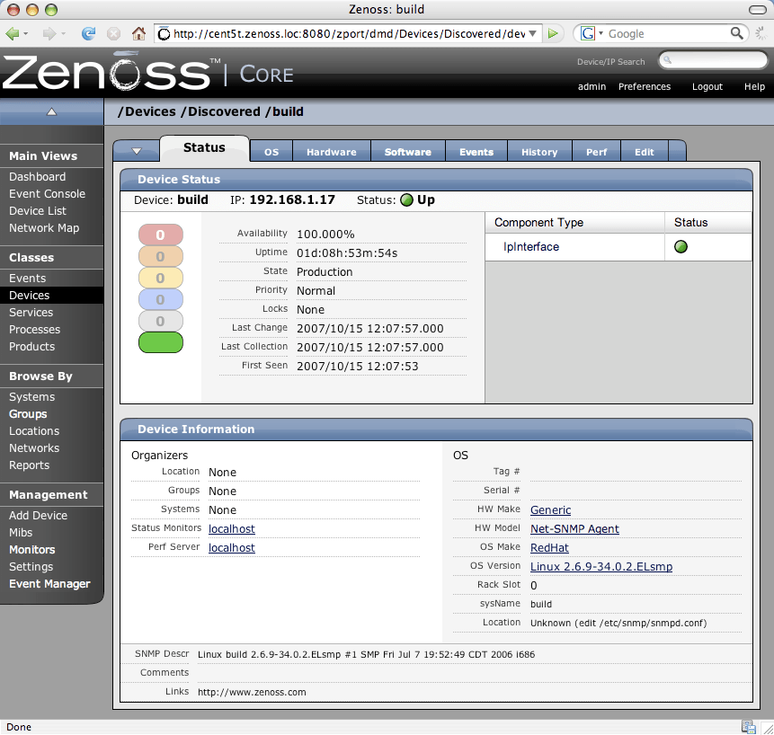 Zenoss Admin Guide Open Source Application, Server, and Network