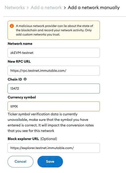 Set up your admin wallet Immutable Documentation