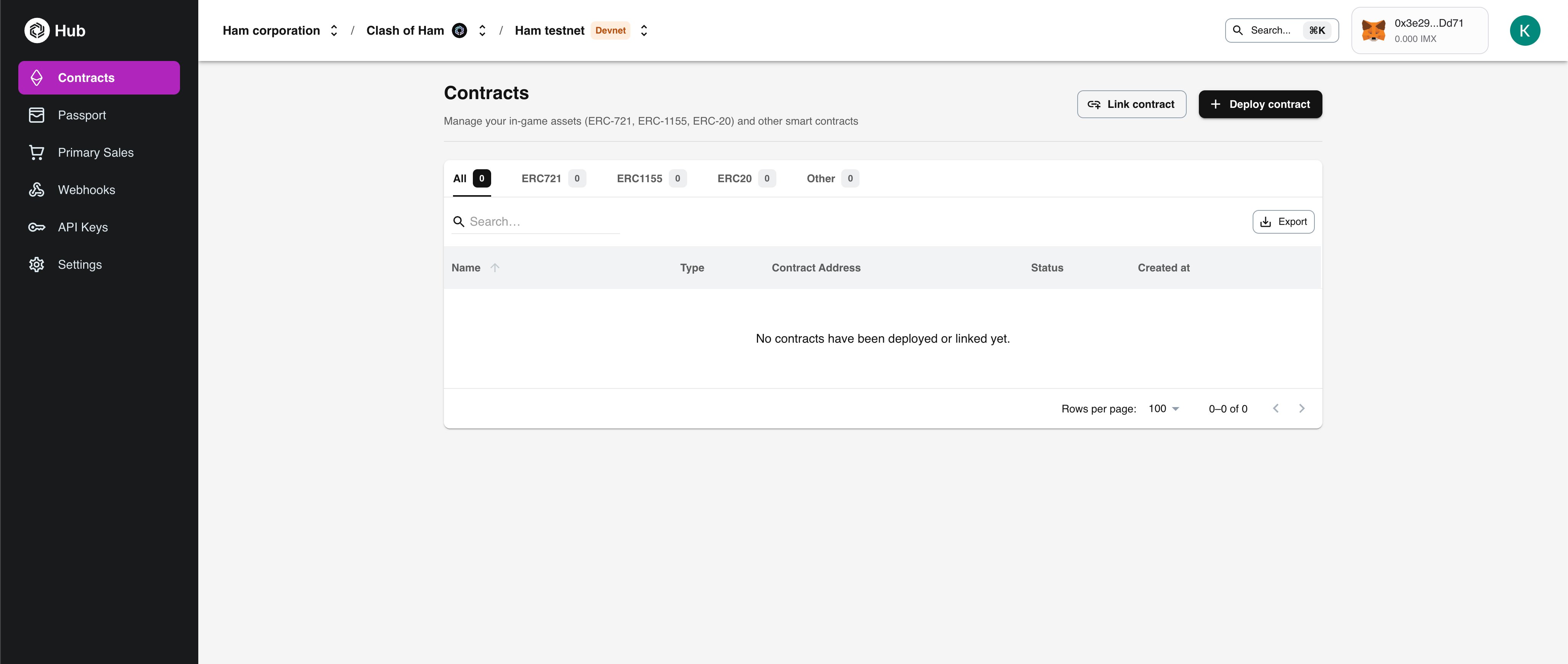 ERC721 Immutable Documentation