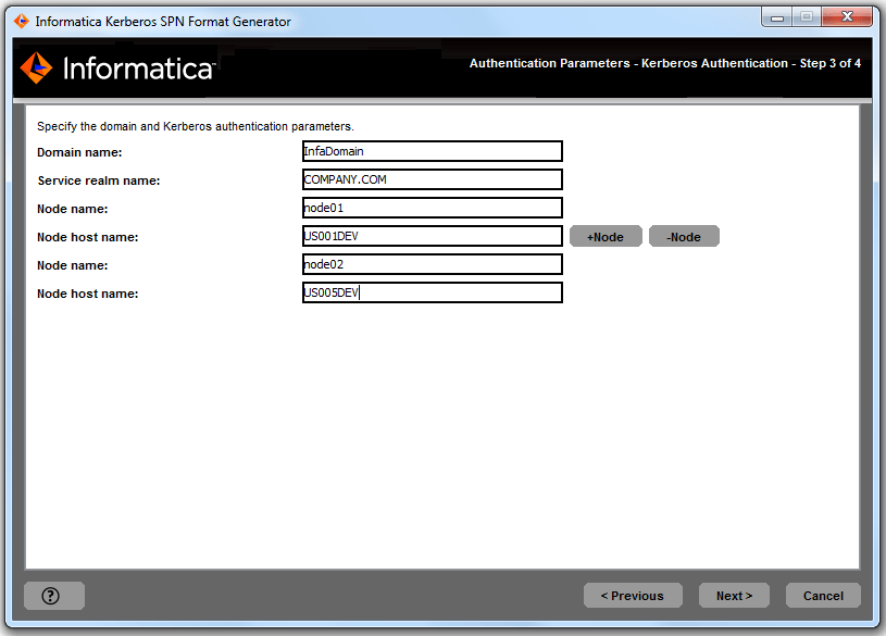 Generate the Service Principal Name and Keytab File Name Formats at