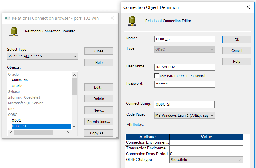 Create a Snowflake ODBC Connection
