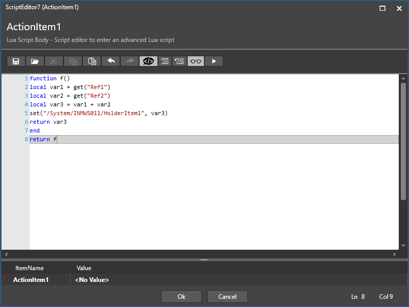 How to Create a Calculation Using Lua Script