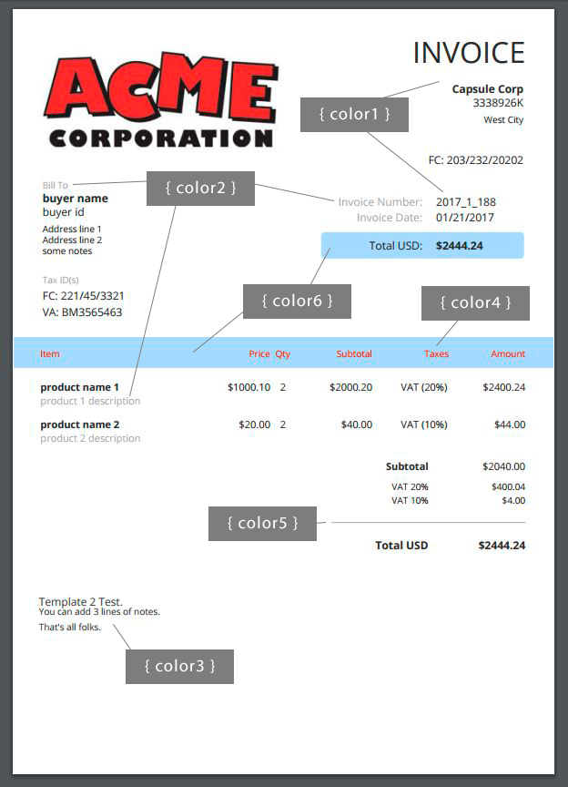 Invoicing API Docs