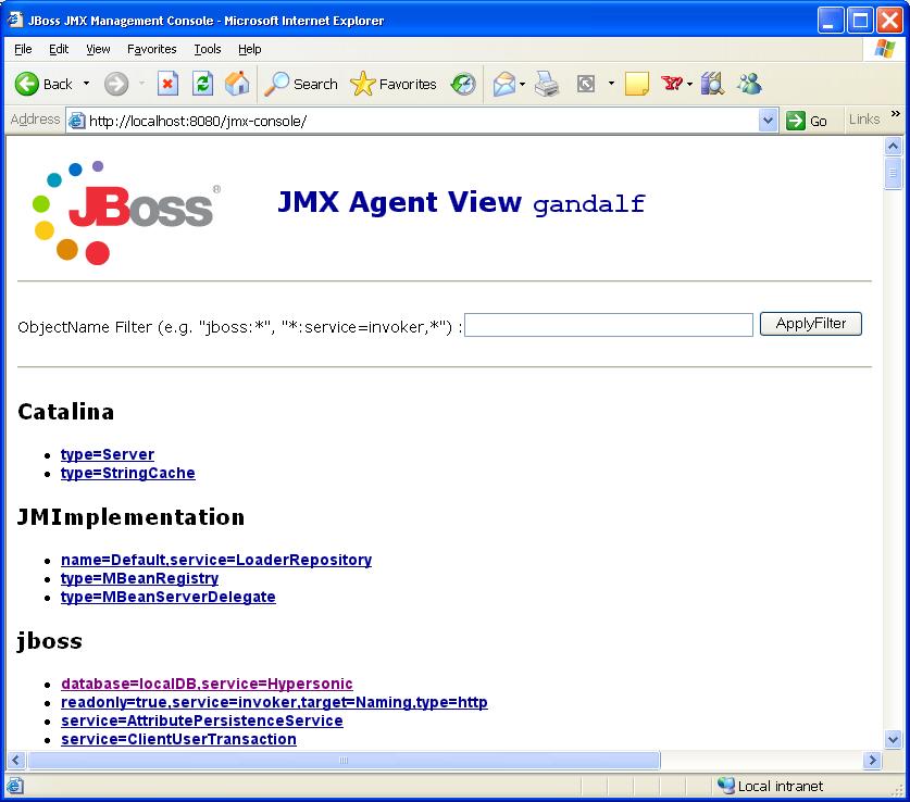 Starting hsqldb manager on JBoss