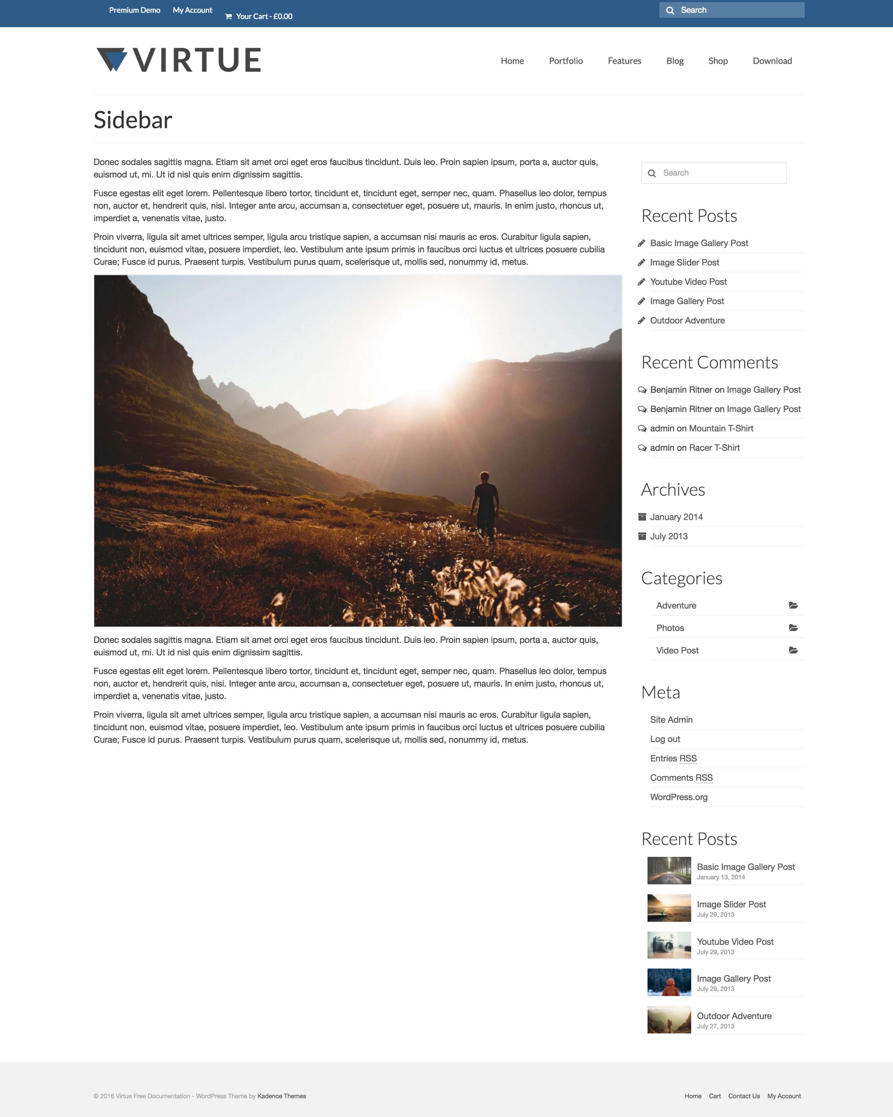 Sidebar Template Virtue