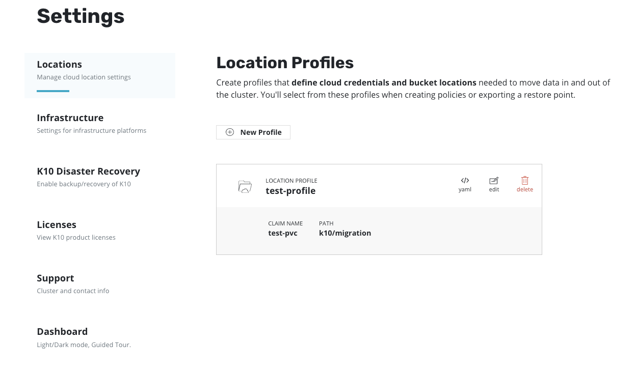 Location Configuration — K10 4.0.5 documentation
