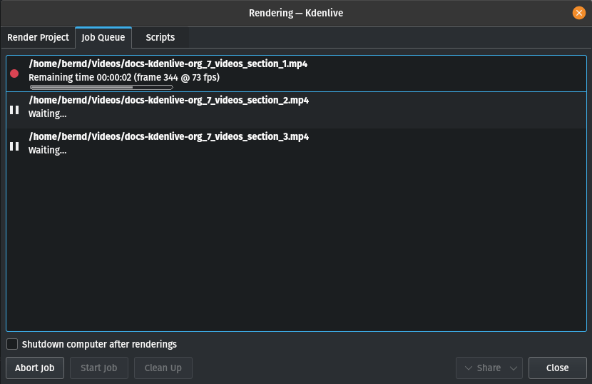 Rendering — Kdenlive Manual 24.08 documentation