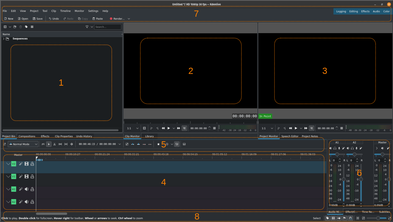 User Interface — Kdenlive Manual 24.08 documentation
